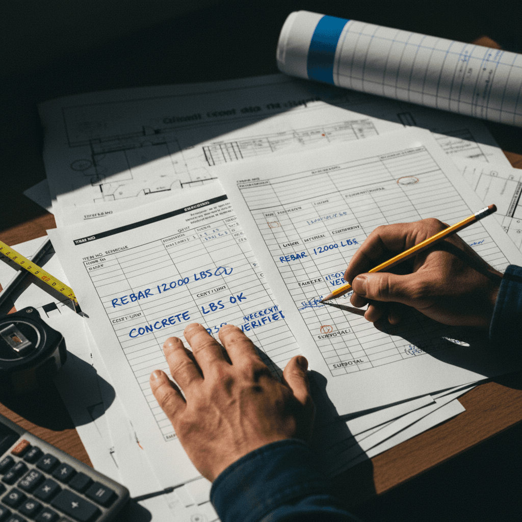 Bill of quantities documentation