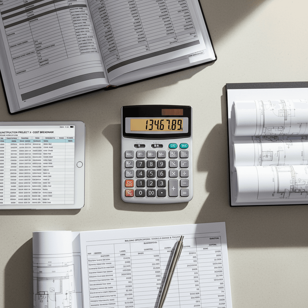 Cost estimation calculations and spreadsheets