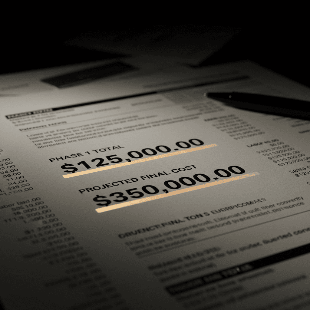 Comprehensive project cost estimate